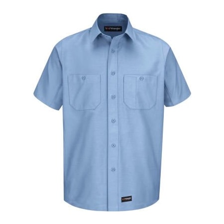 Vf Imagewear Wrangler Men's Canvas Short Sleeve Work Shirt Light Blue S-WS20LBSSS WS20LBSSS